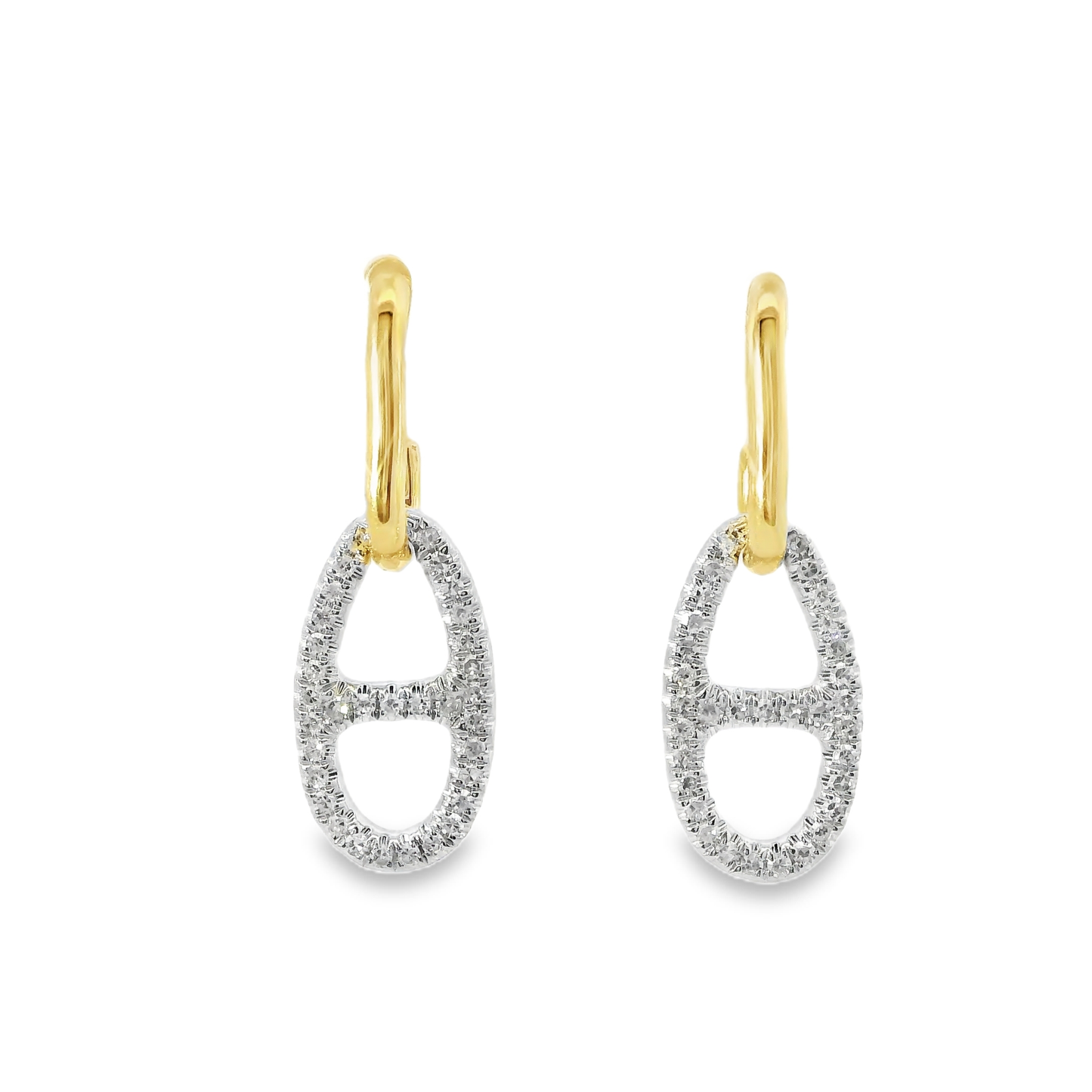 0.40CT Diamond 14k Yellow Gold Earring