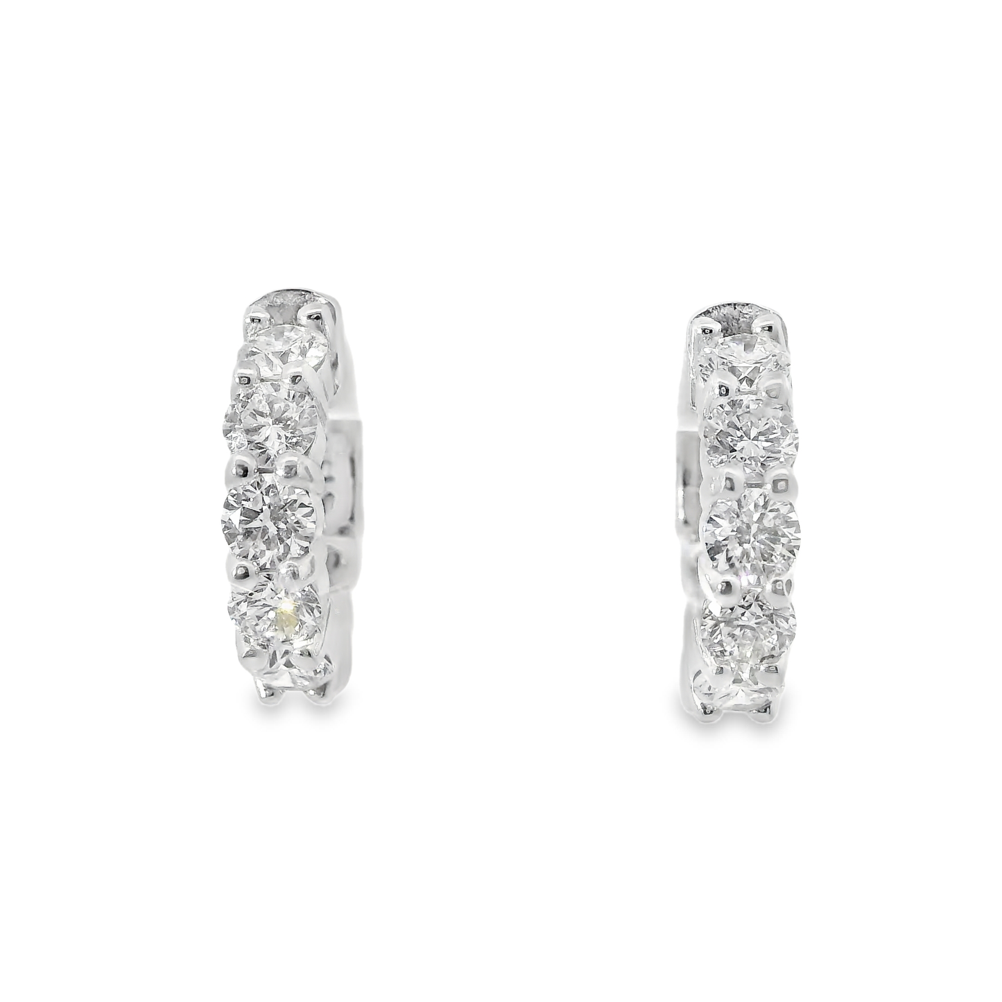 1.58CT Diamond 14k White Gold Earring