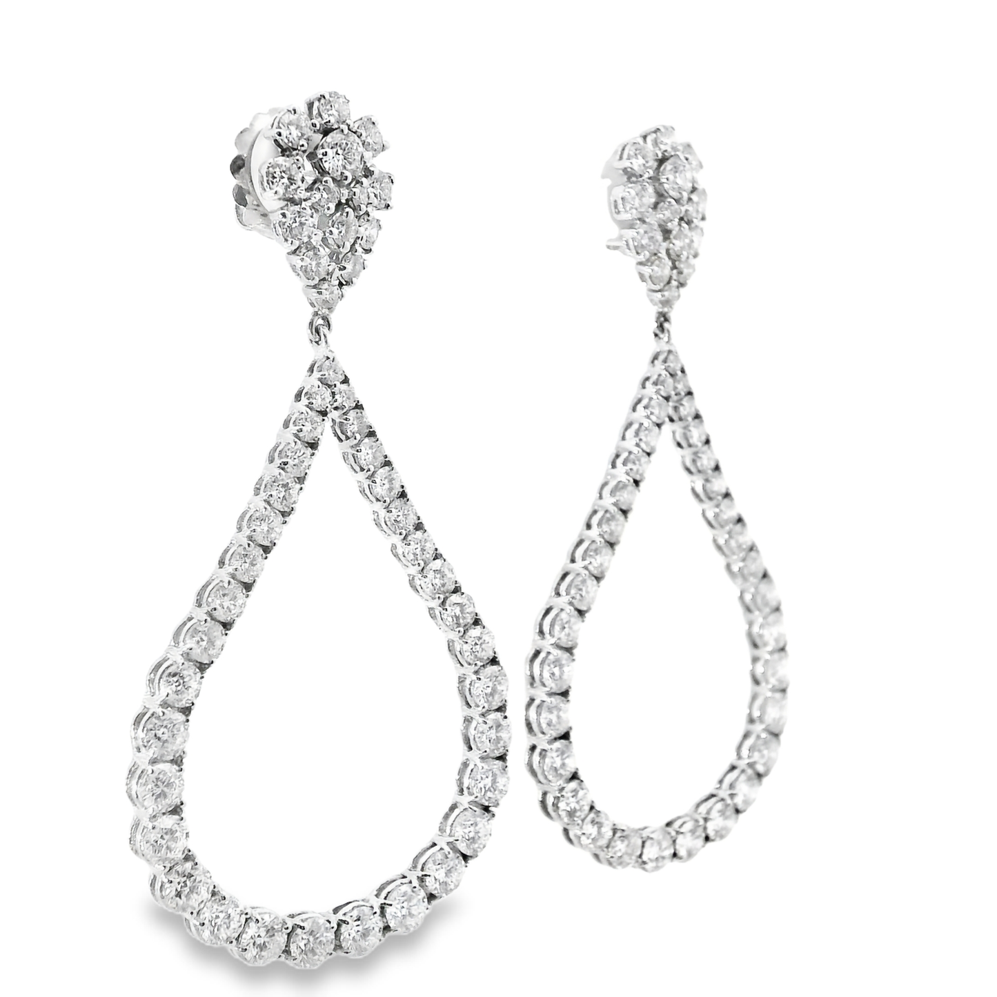 9.79CT Diamond Earring 18k White Gold