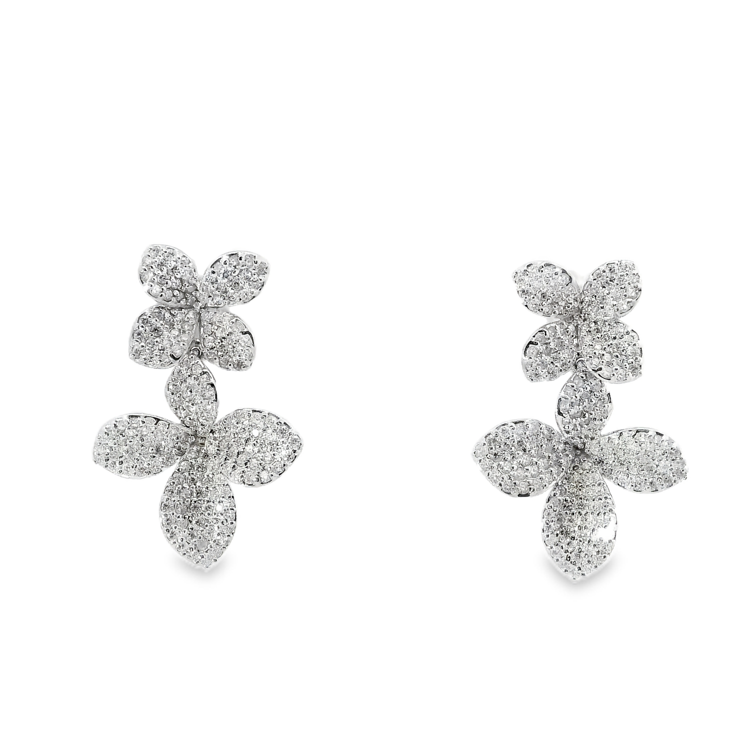2.27CT Diamond Earring 14k White Gold