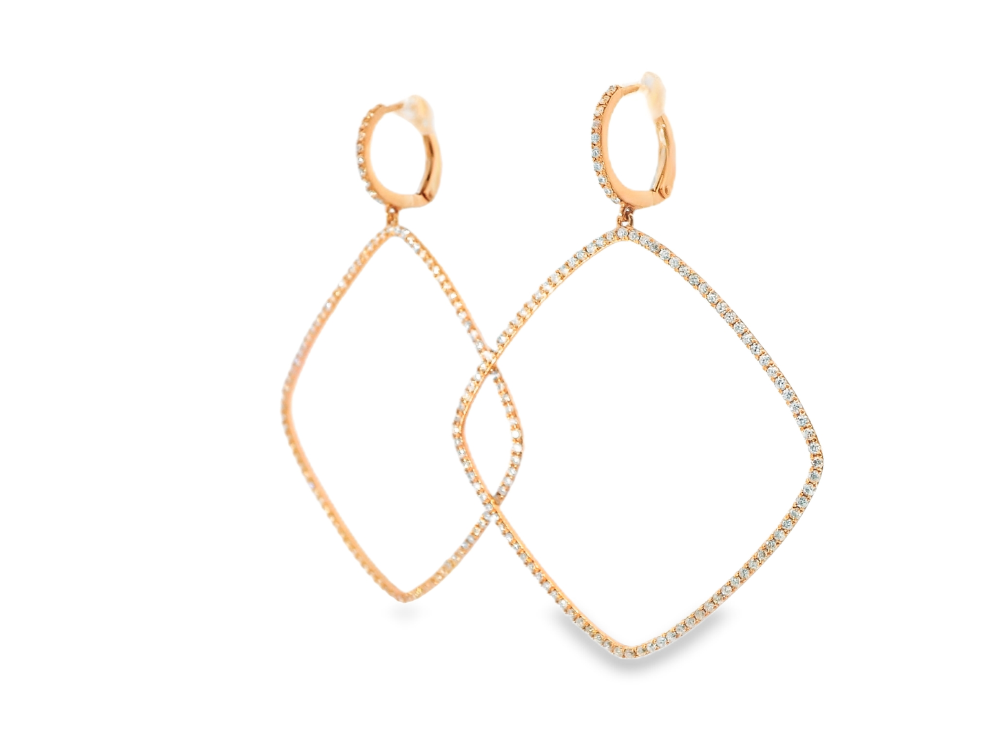 1.59CT Diamond Earring 18k Yellow Gold