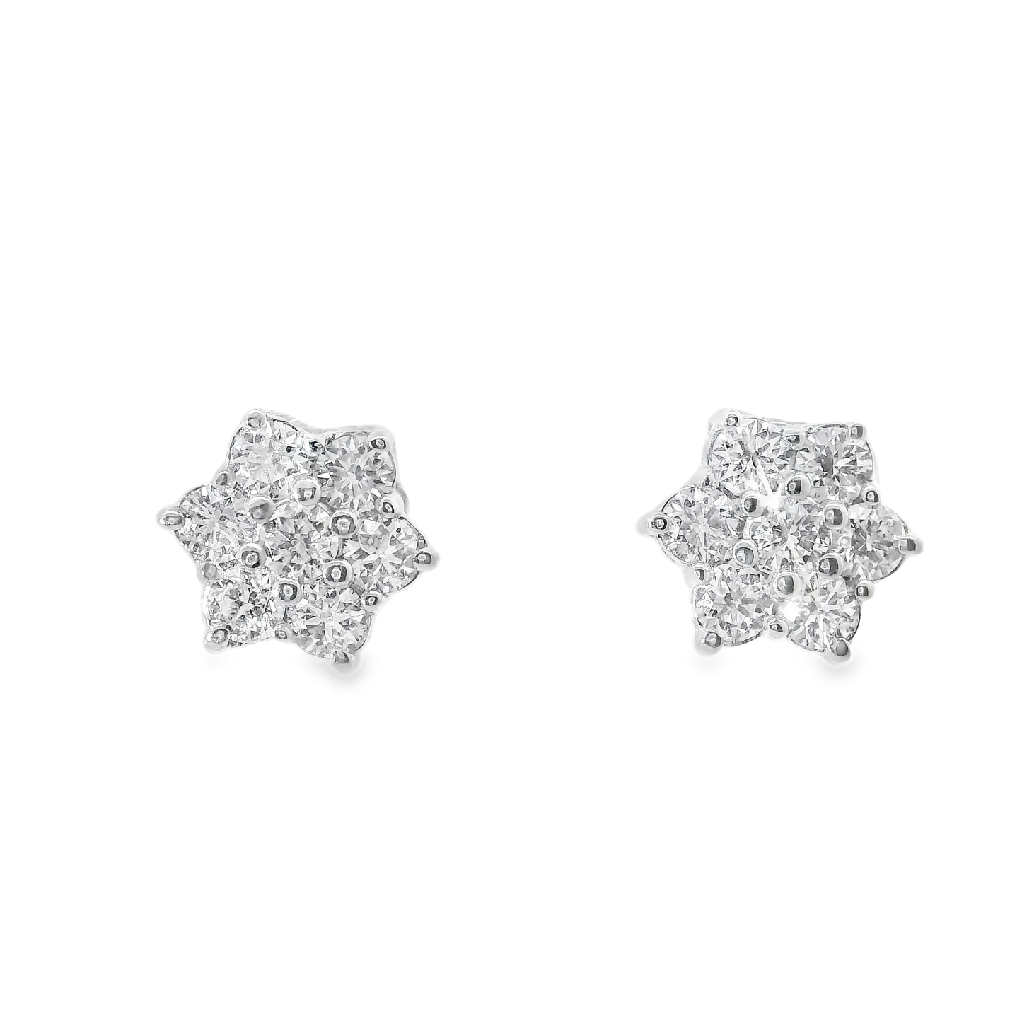 1.25CT Diamond 14k White Gold Earring