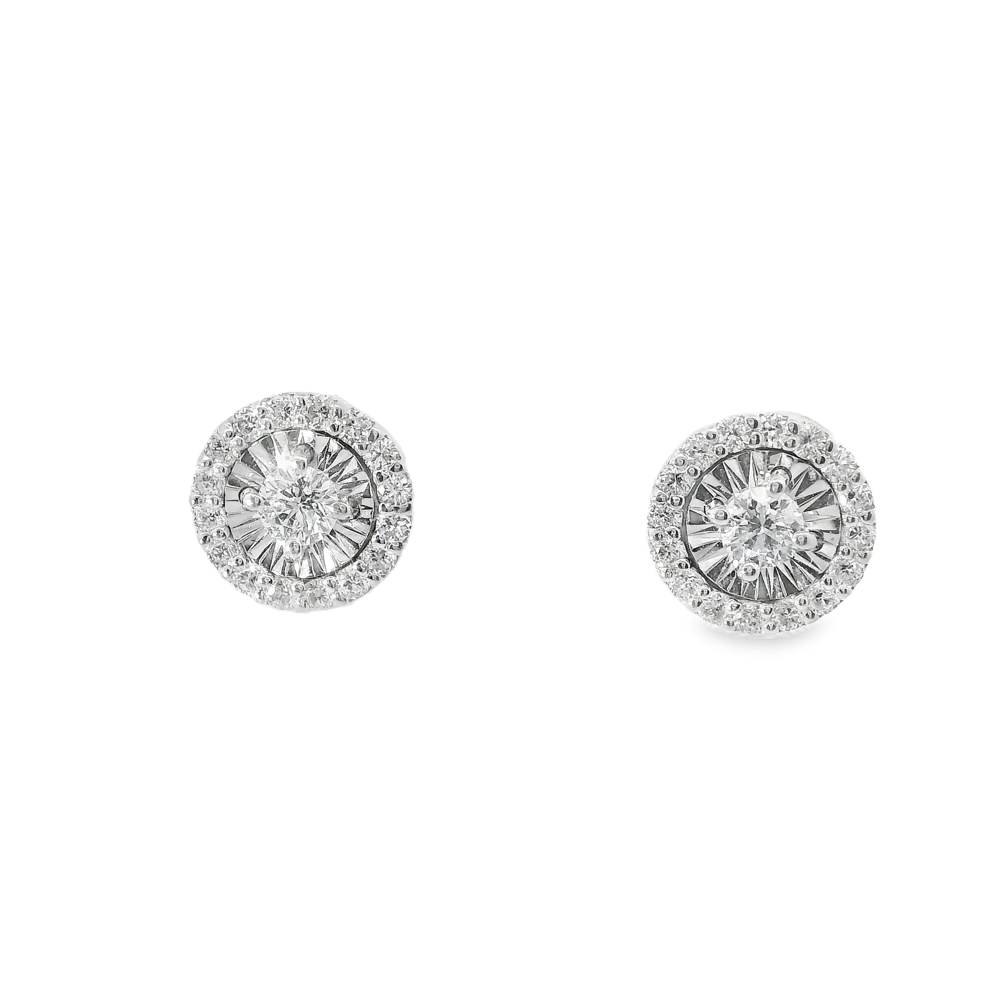 0.50CT Diamond 18k White Gold Earring