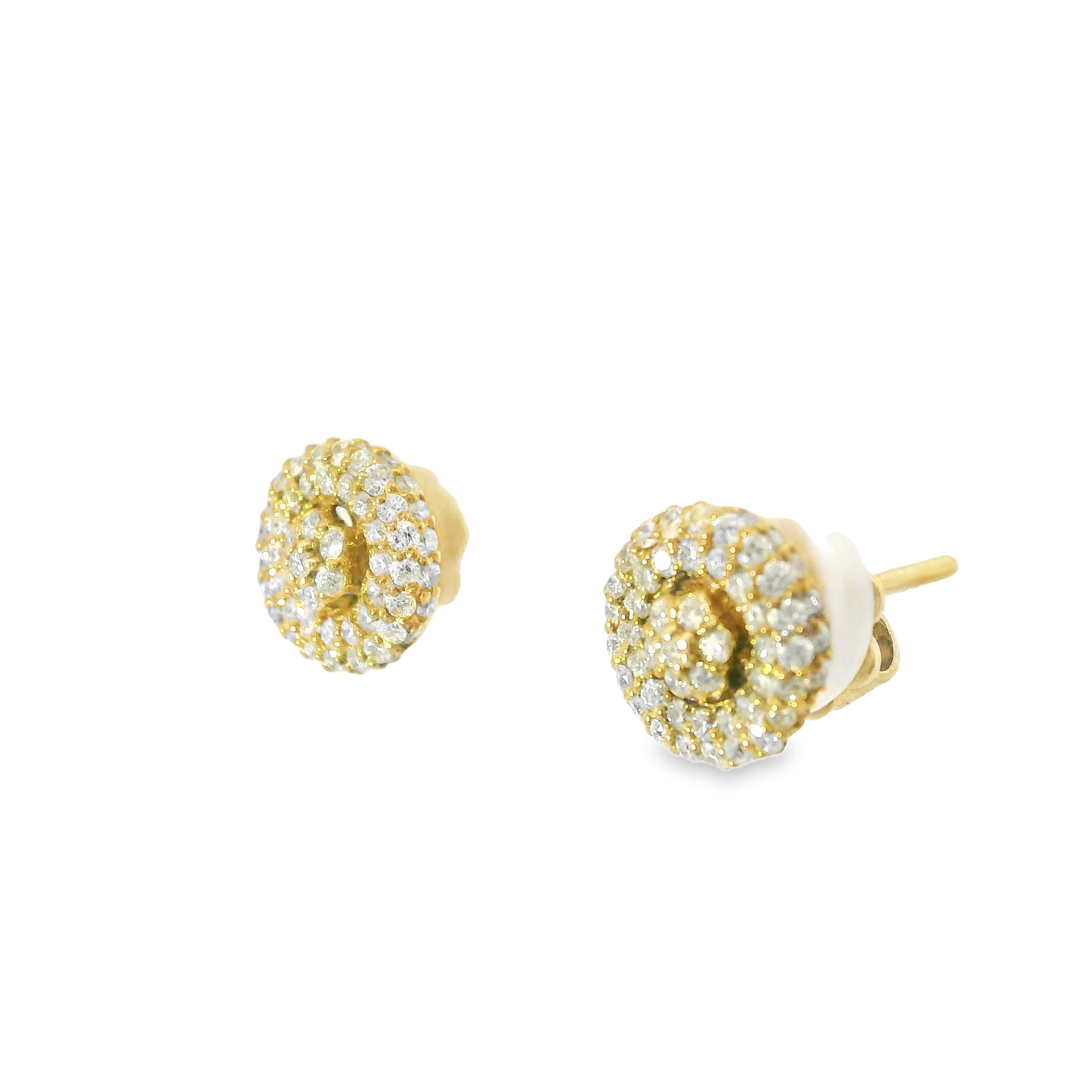 0.71CT Diamond 14k Yellow Gold Earring