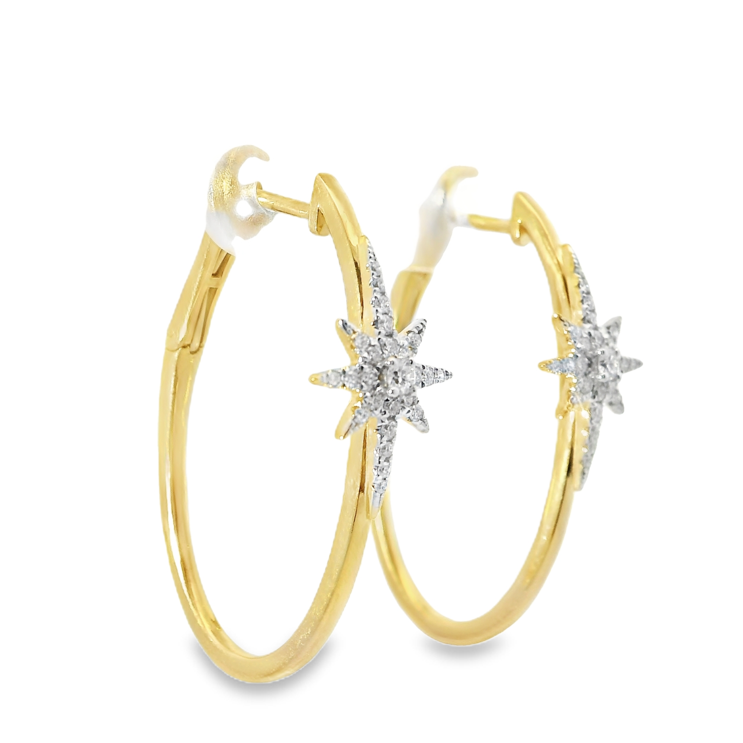0.24CT Diamond 14k Yellow Gold Earring