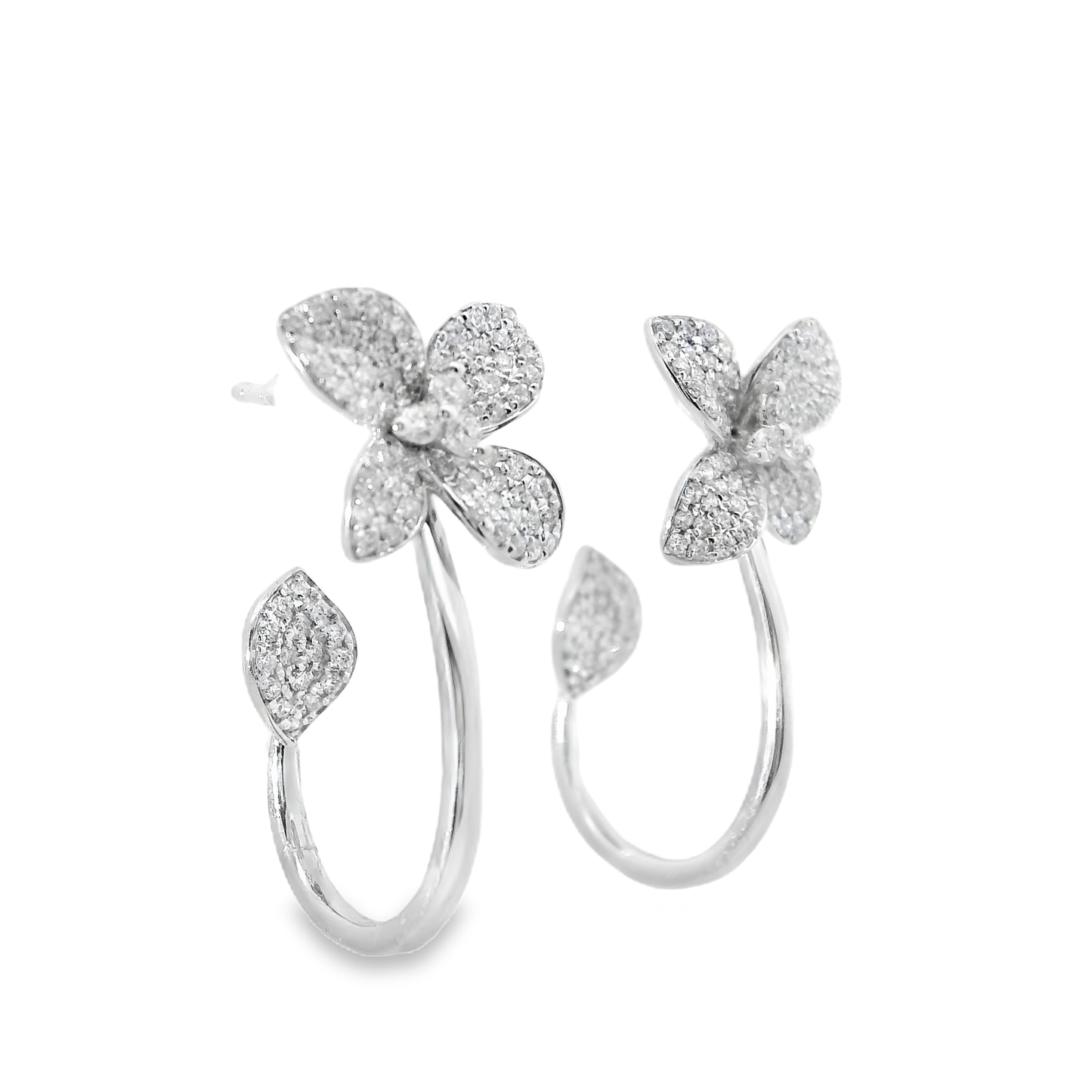 0.67CT Diamond 14k White Gold Earring