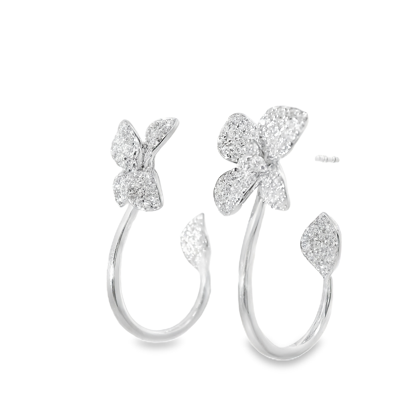 0.67CT Diamond 14k White Gold Earring