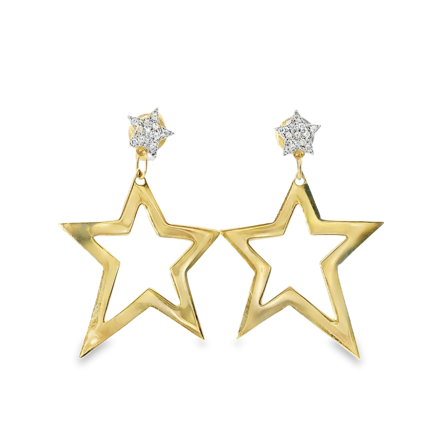0.07CT Diamond 14k Yellow Gold Earring