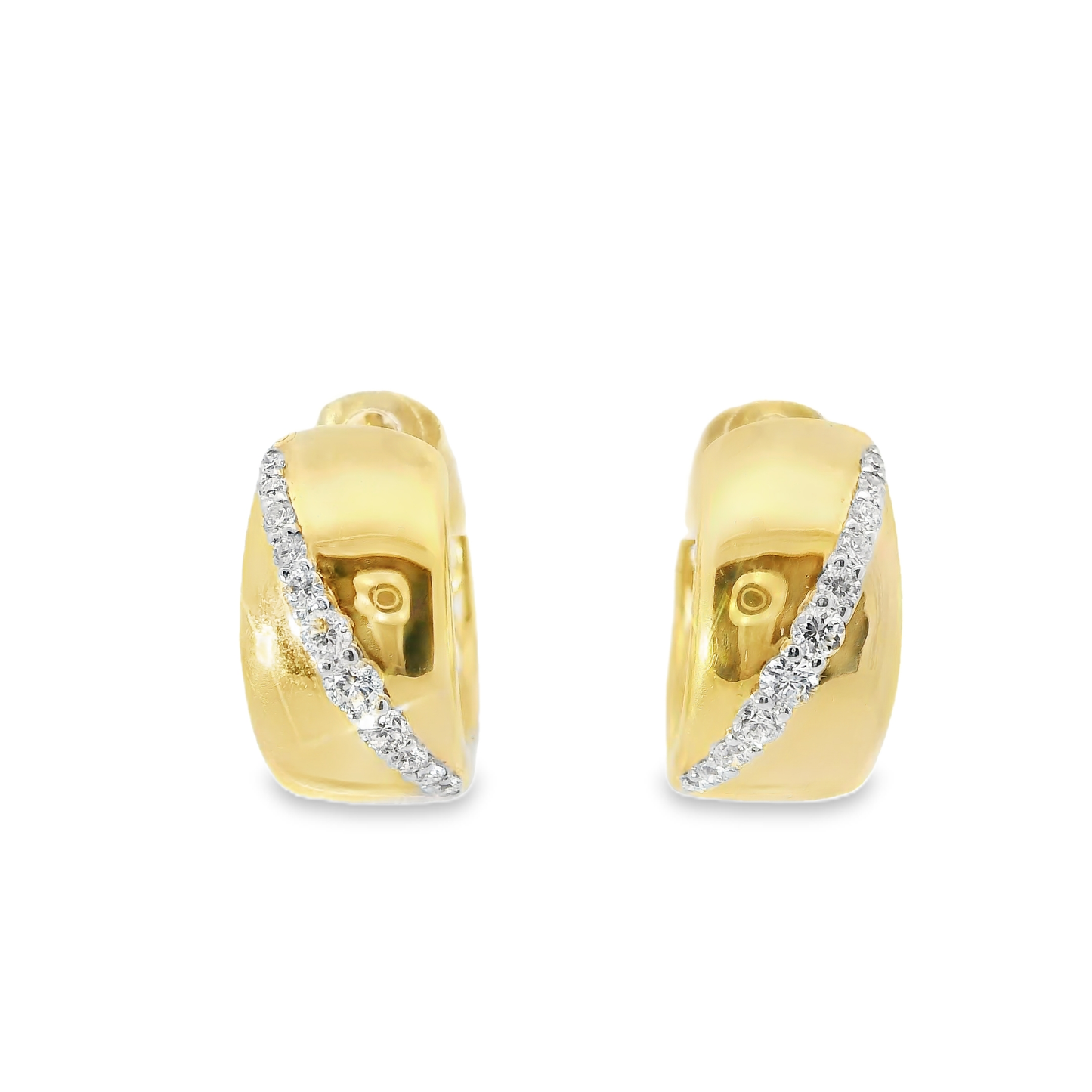 0.49CT Diamond 14k Yellow Gold Earring