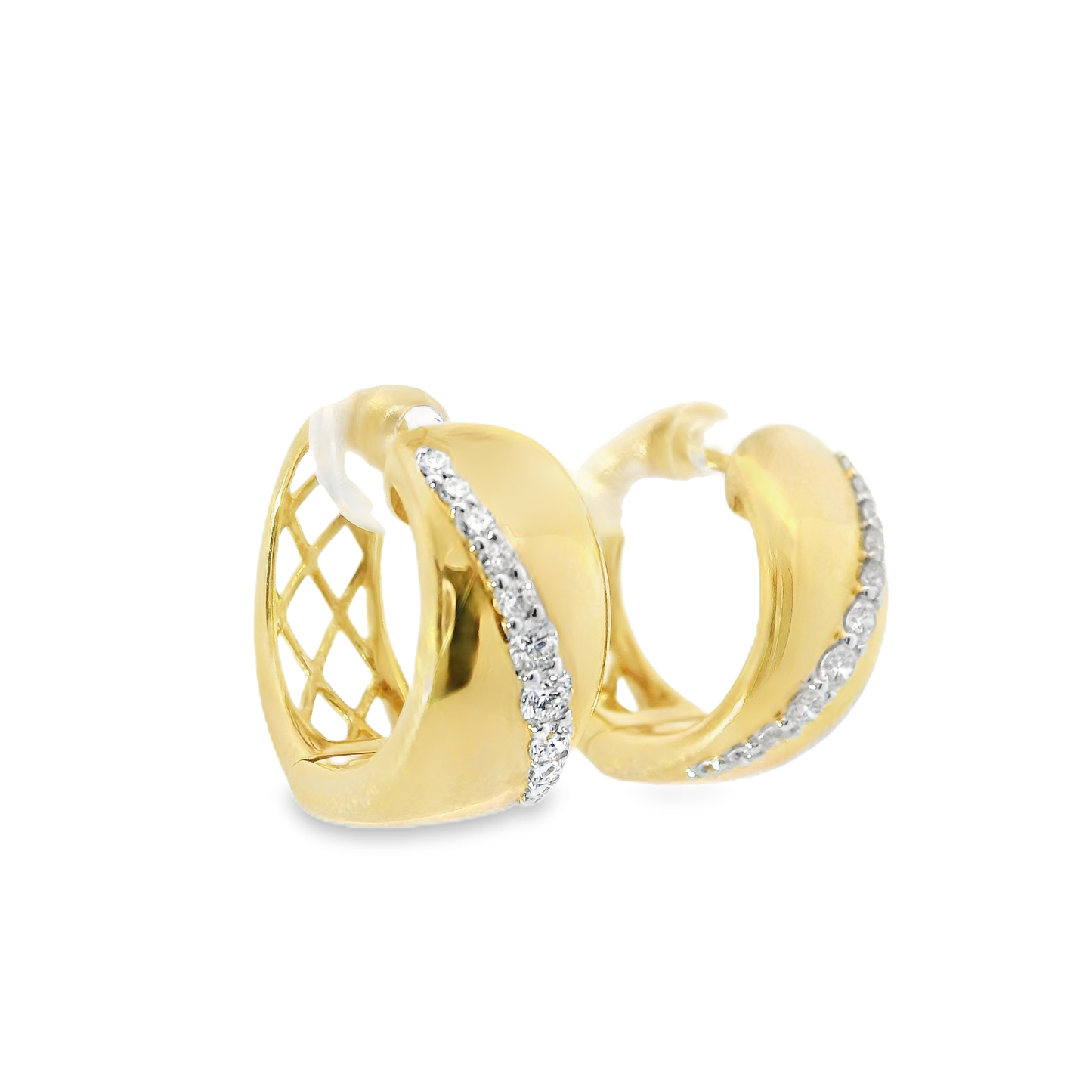 0.49CT Diamond 14k Yellow Gold Earring