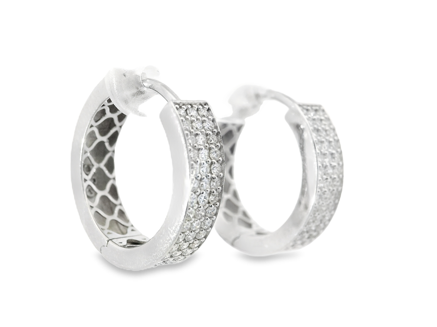 0.33CT Diamond 18k White Gold Earring