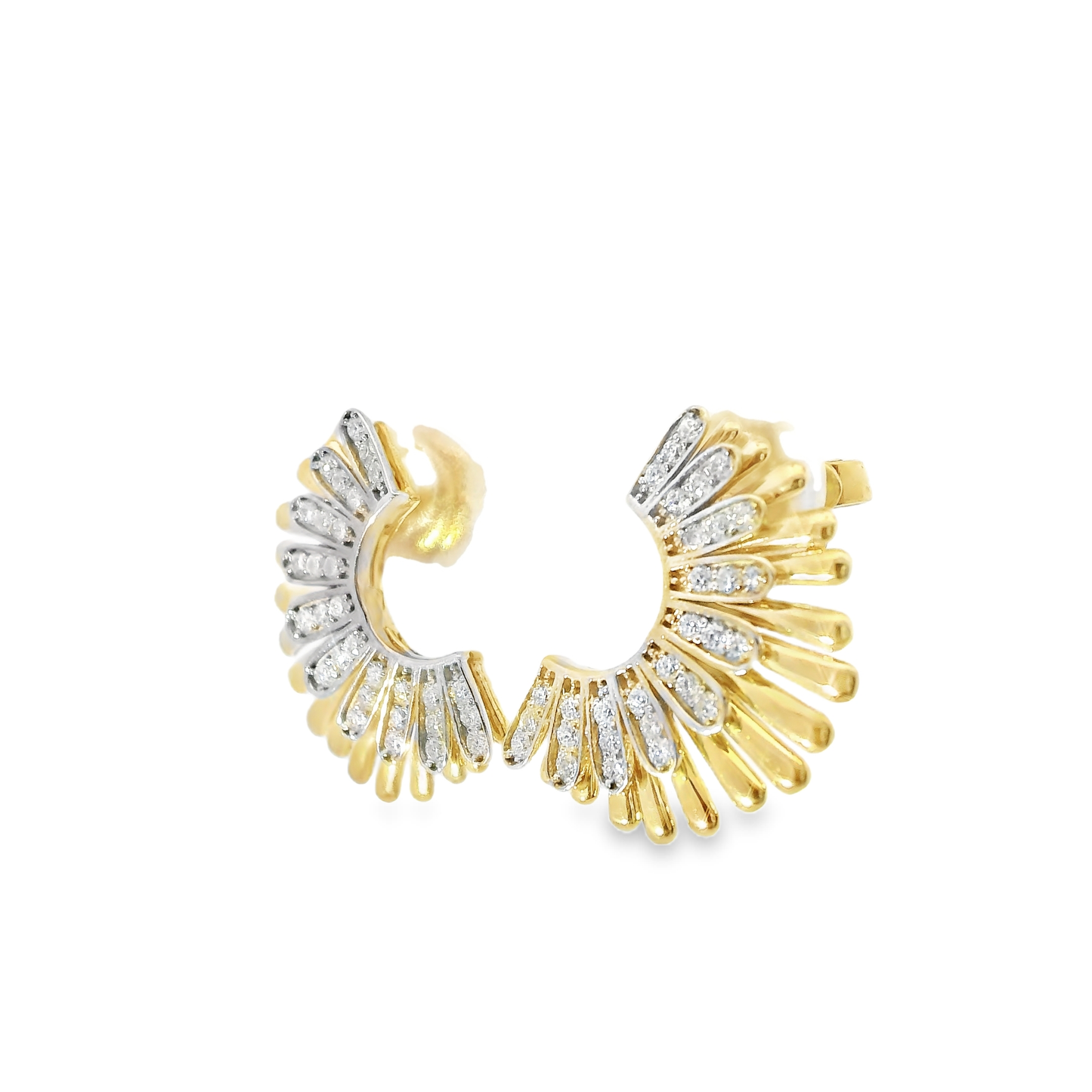 0.34CT Diamond 14k Yellow Gold Earring