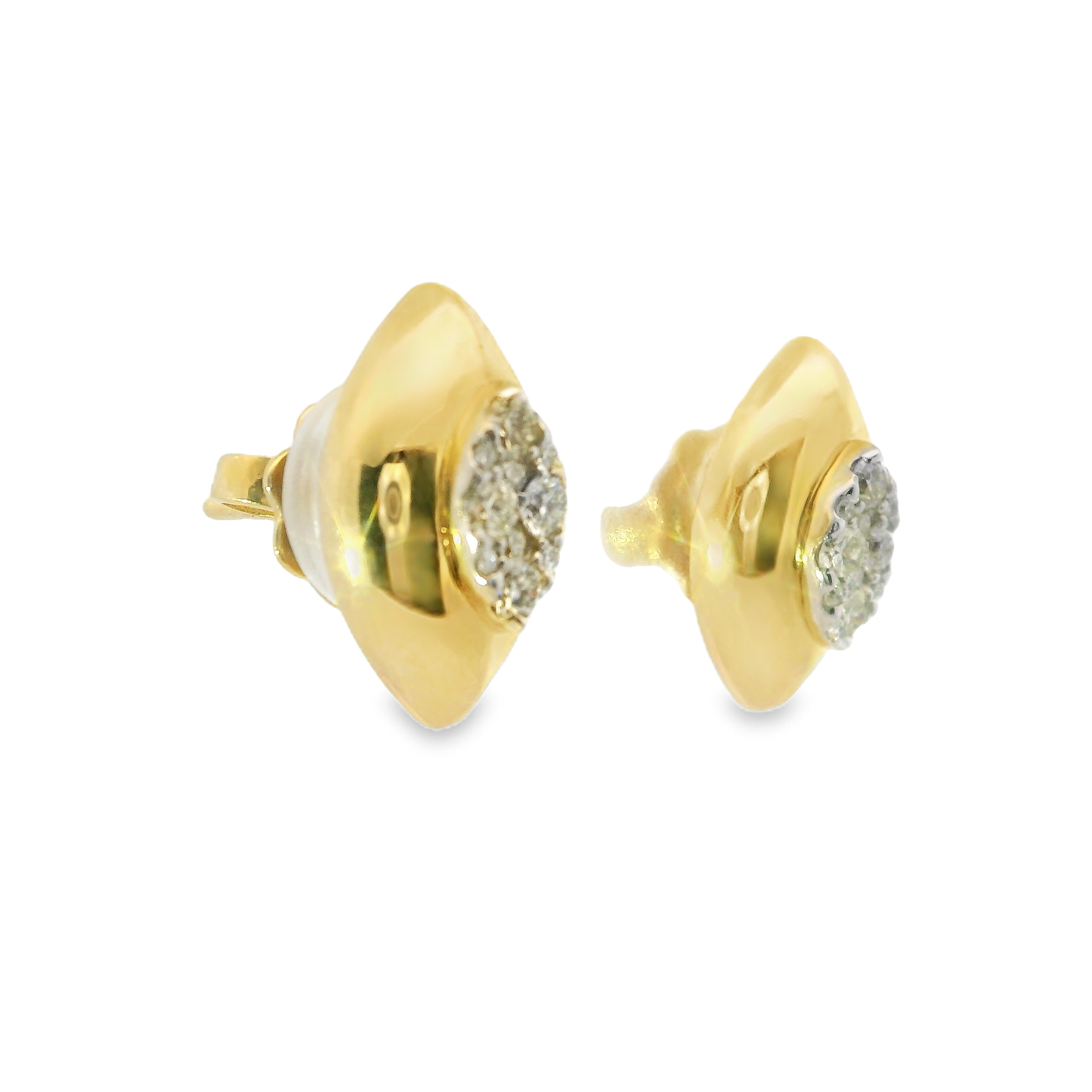 0.33CT Diamond 14k Yellow Gold Earring