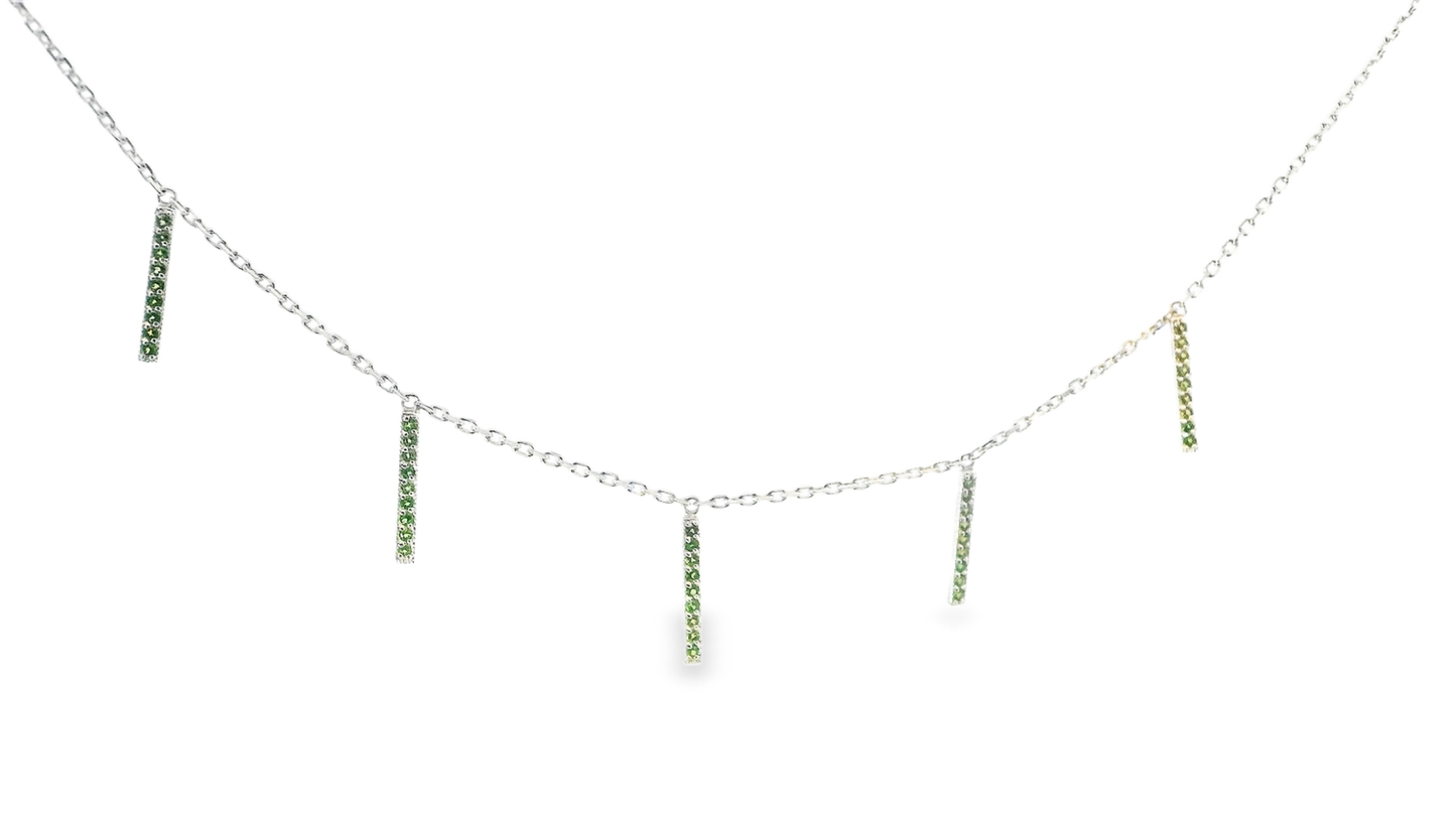 0.25CT Tsavorite Stone 14k White Gold