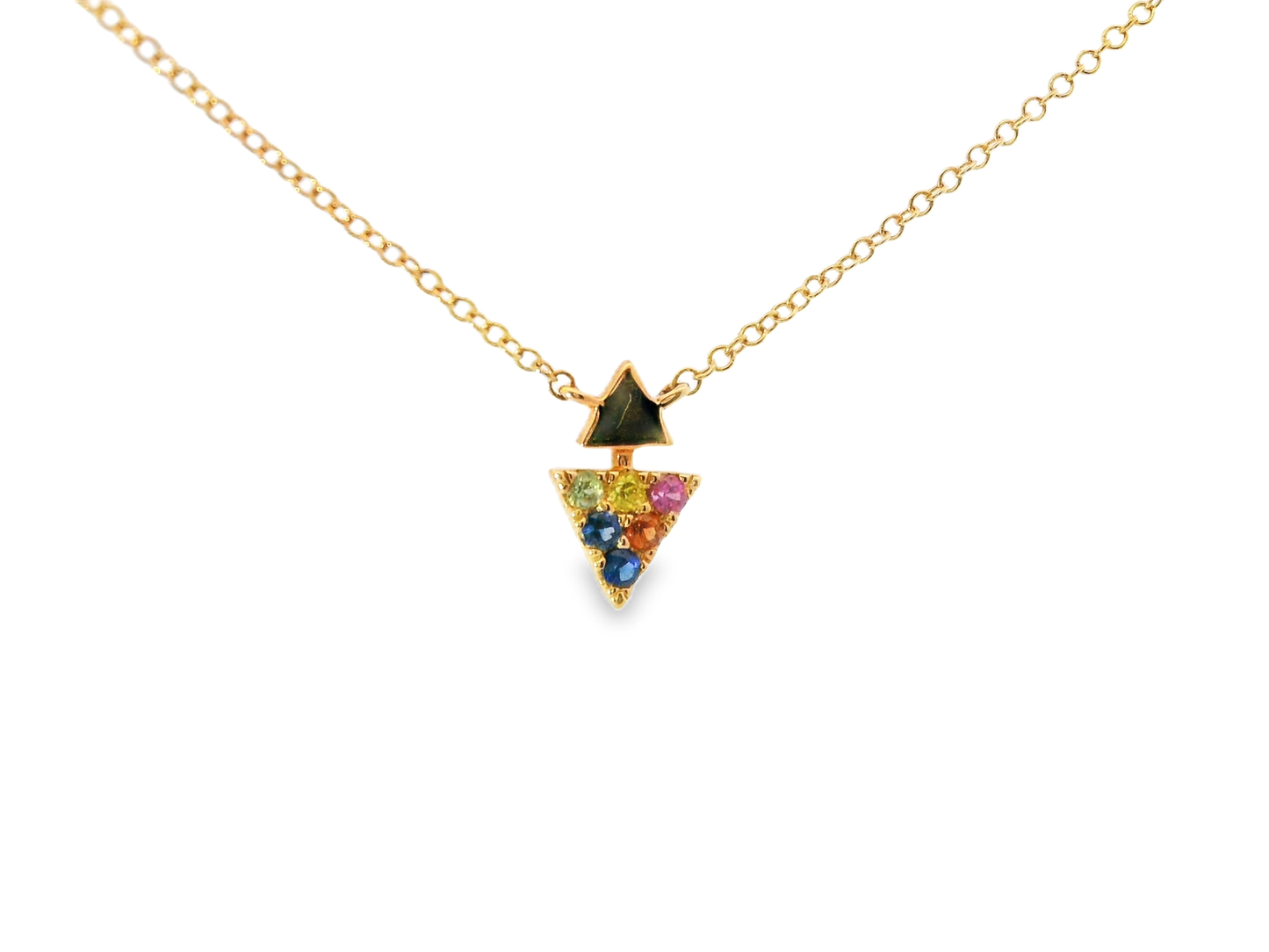 0.20CT Mixed Sapphire 14k Rose Gold Pendant