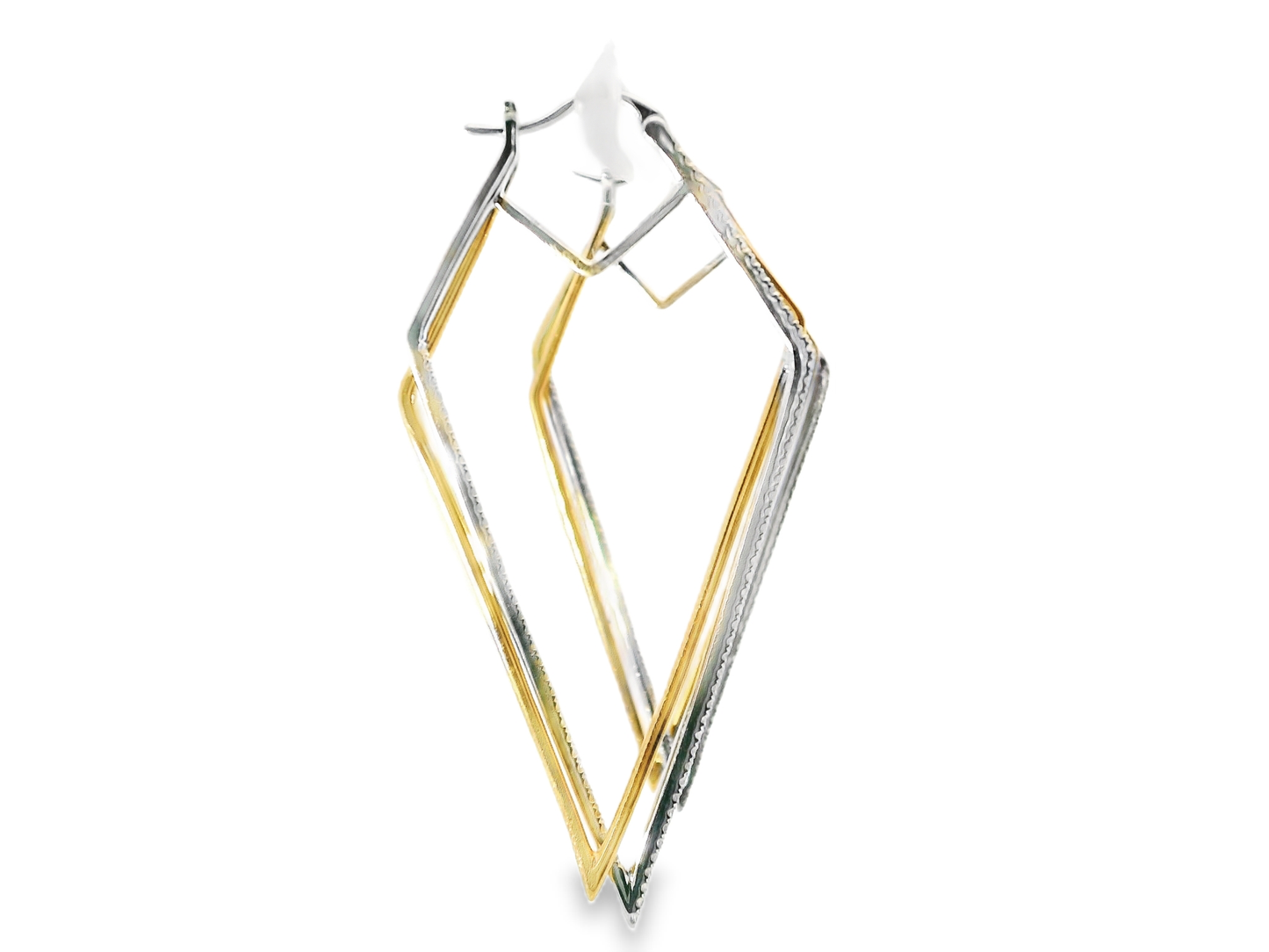 0.47CT Diamond HOOP 14k Rose Gold Earring