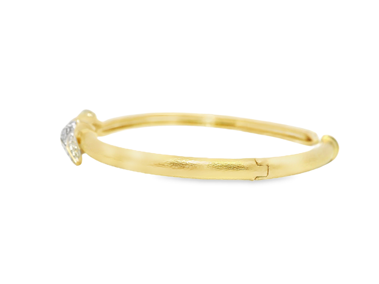 0.74CT Diamond 14k Yellow Gold Bangle