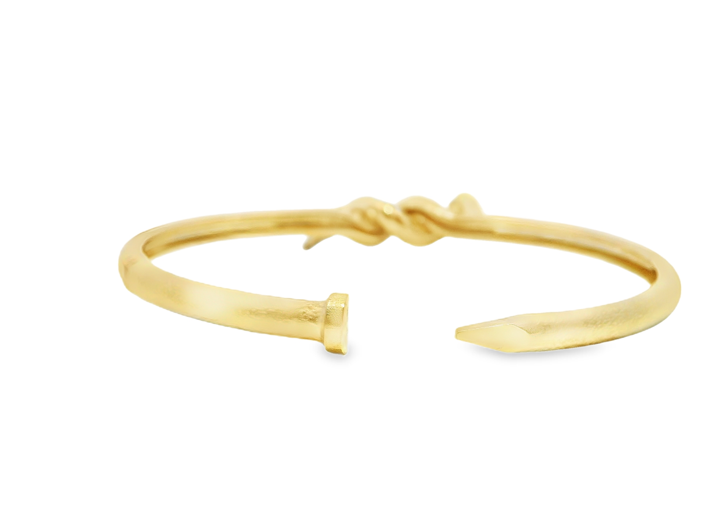 0.74CT Diamond 14k Yellow Gold Bangle