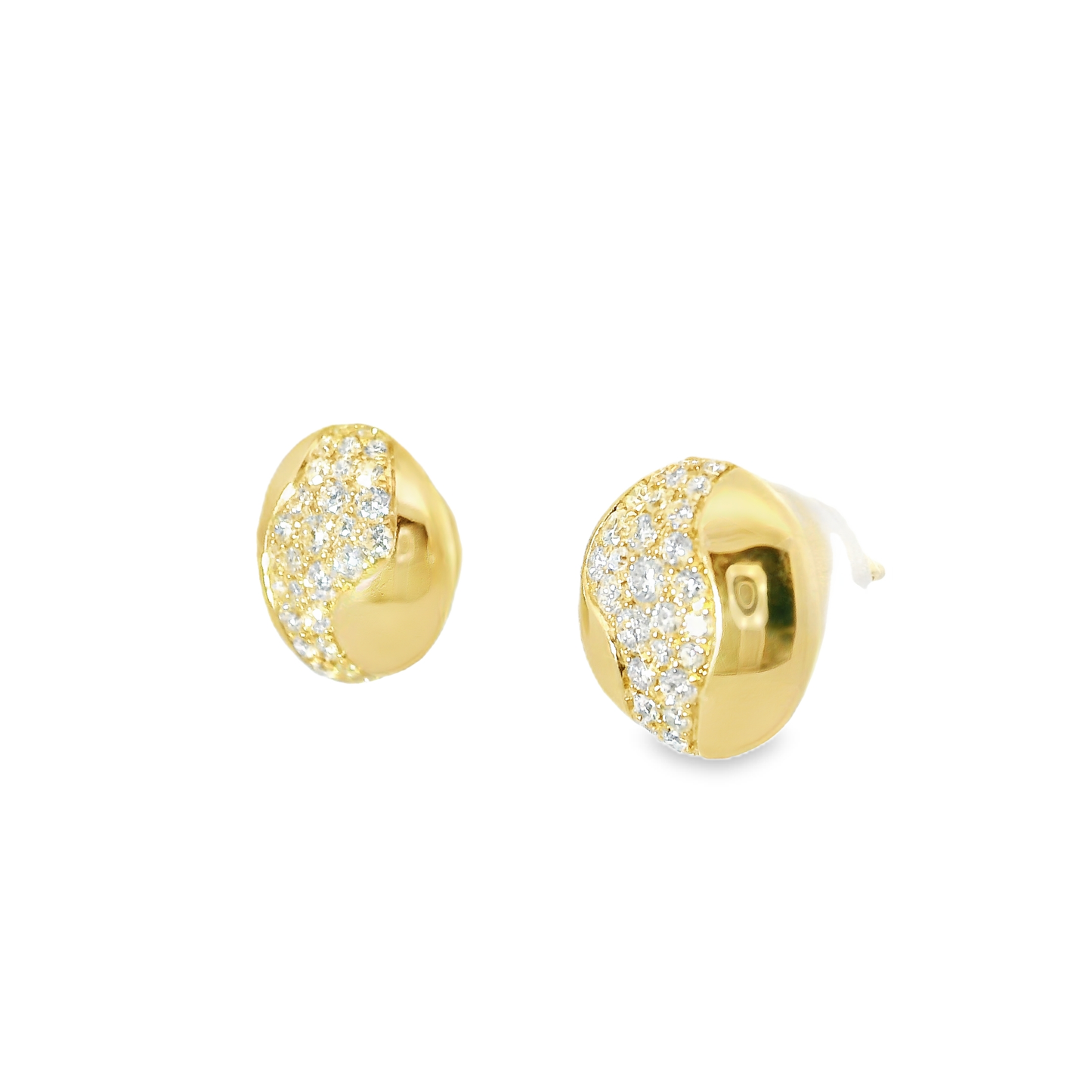 0.41CT Diamond 14k Yellow Gold Earring