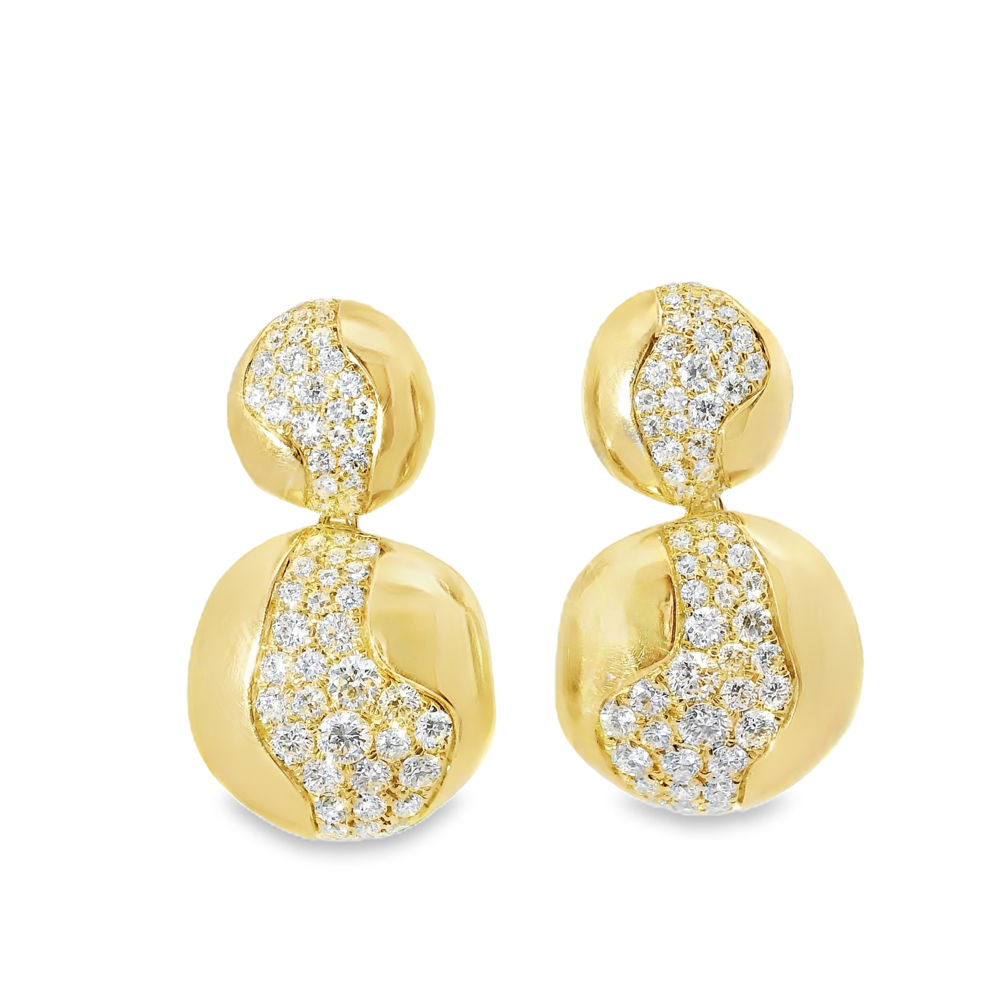 1.62CT Diamond 14k Yellow Gold Earring