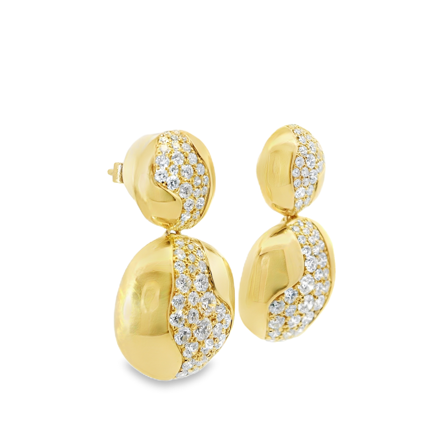 1.62CT Diamond 14k Yellow Gold Earring
