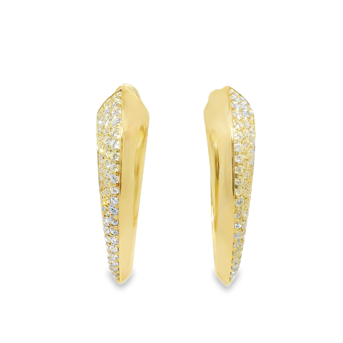 1.73CT Diamond 14k Yellow Gold Earring