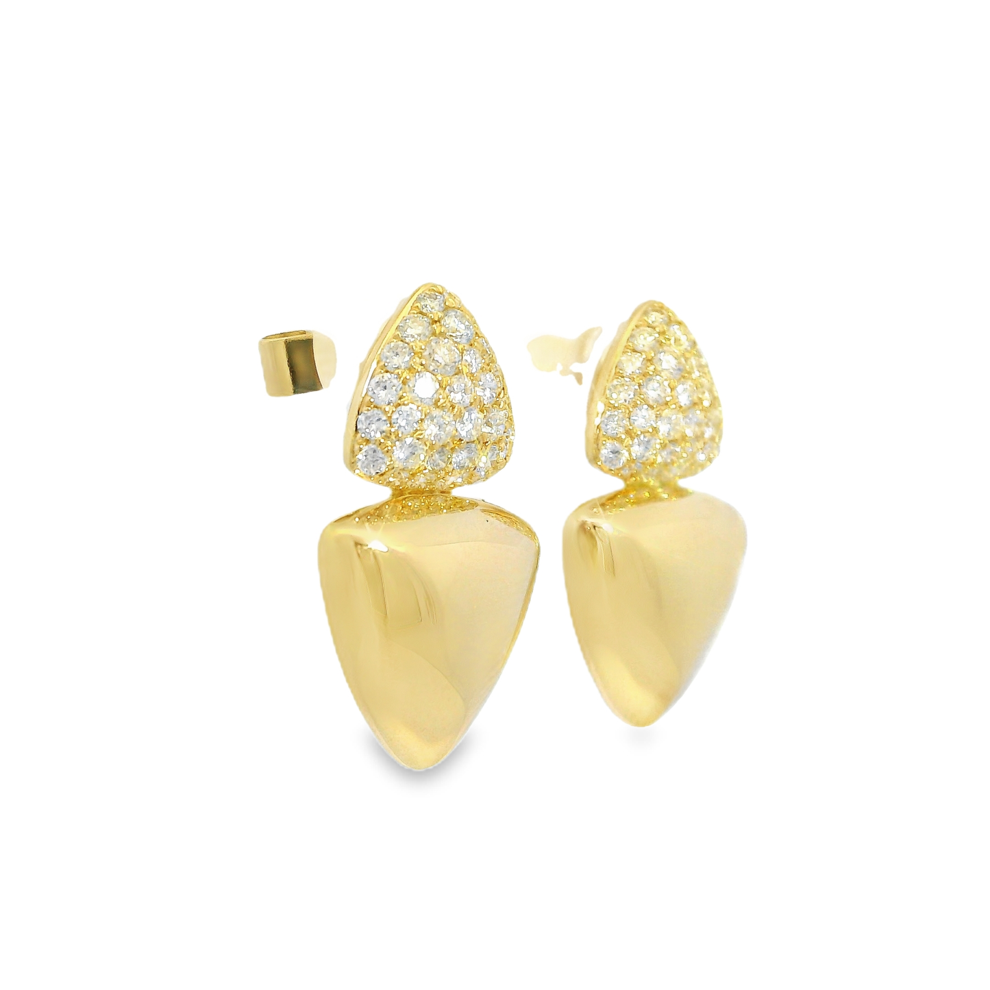 0.99CT Diamond Earring 14k Yellow Gold