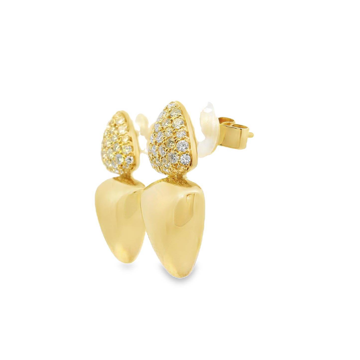 0.99CT Diamond Earring 14k Yellow Gold