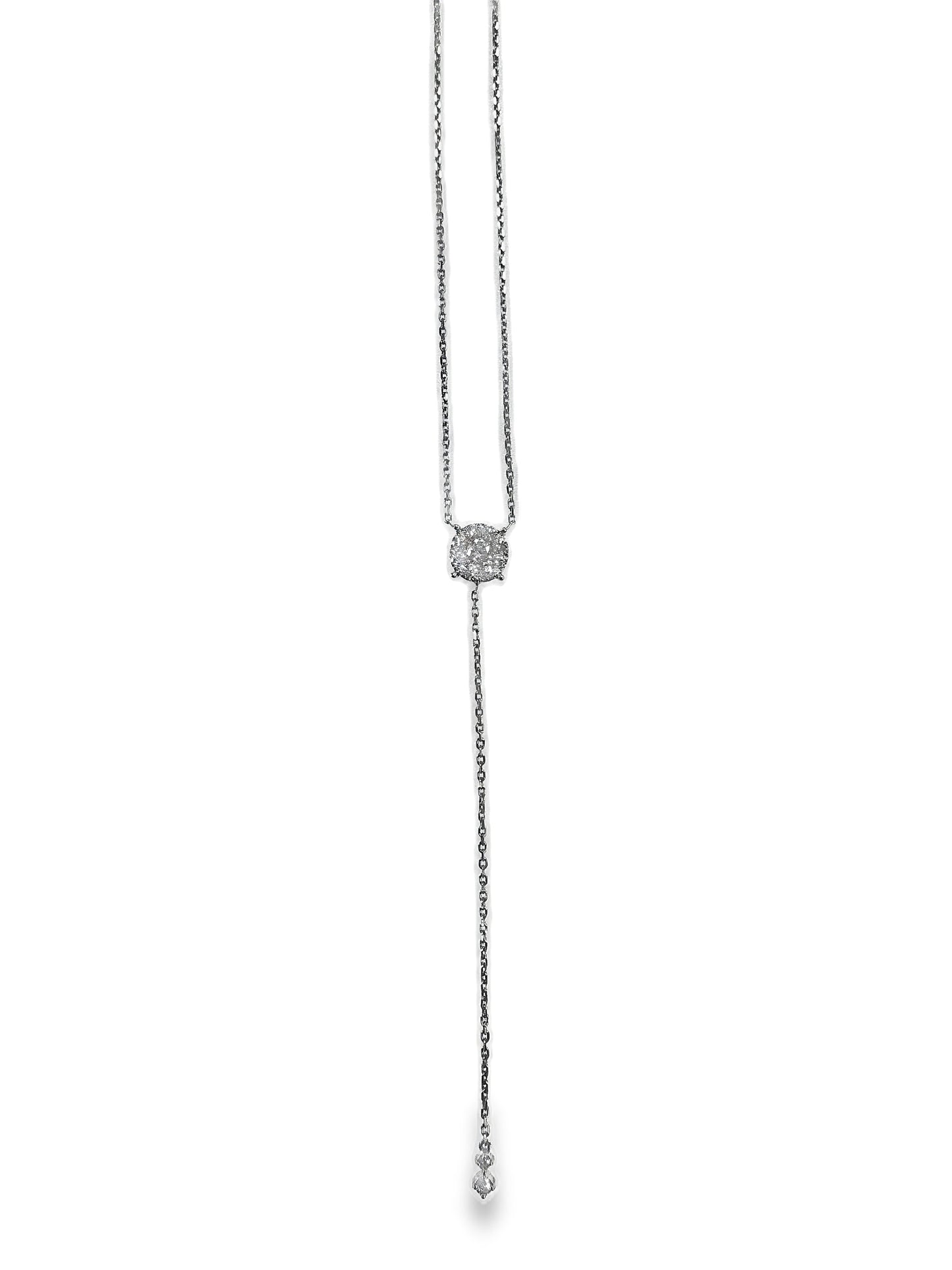 0.74CT diamond Pendant 14k White Gold