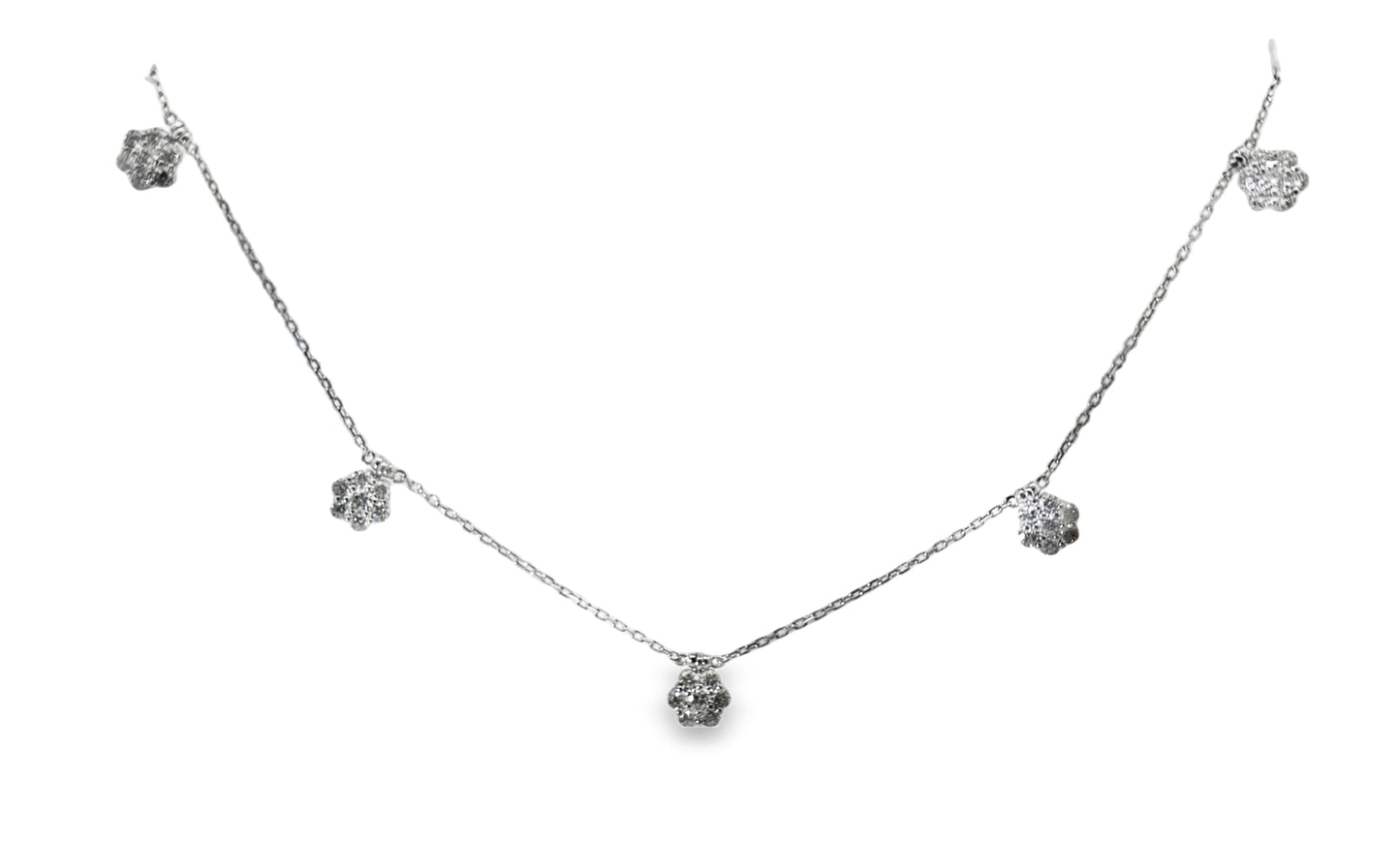 2.25CT Diamond Pendant 14k White Gold