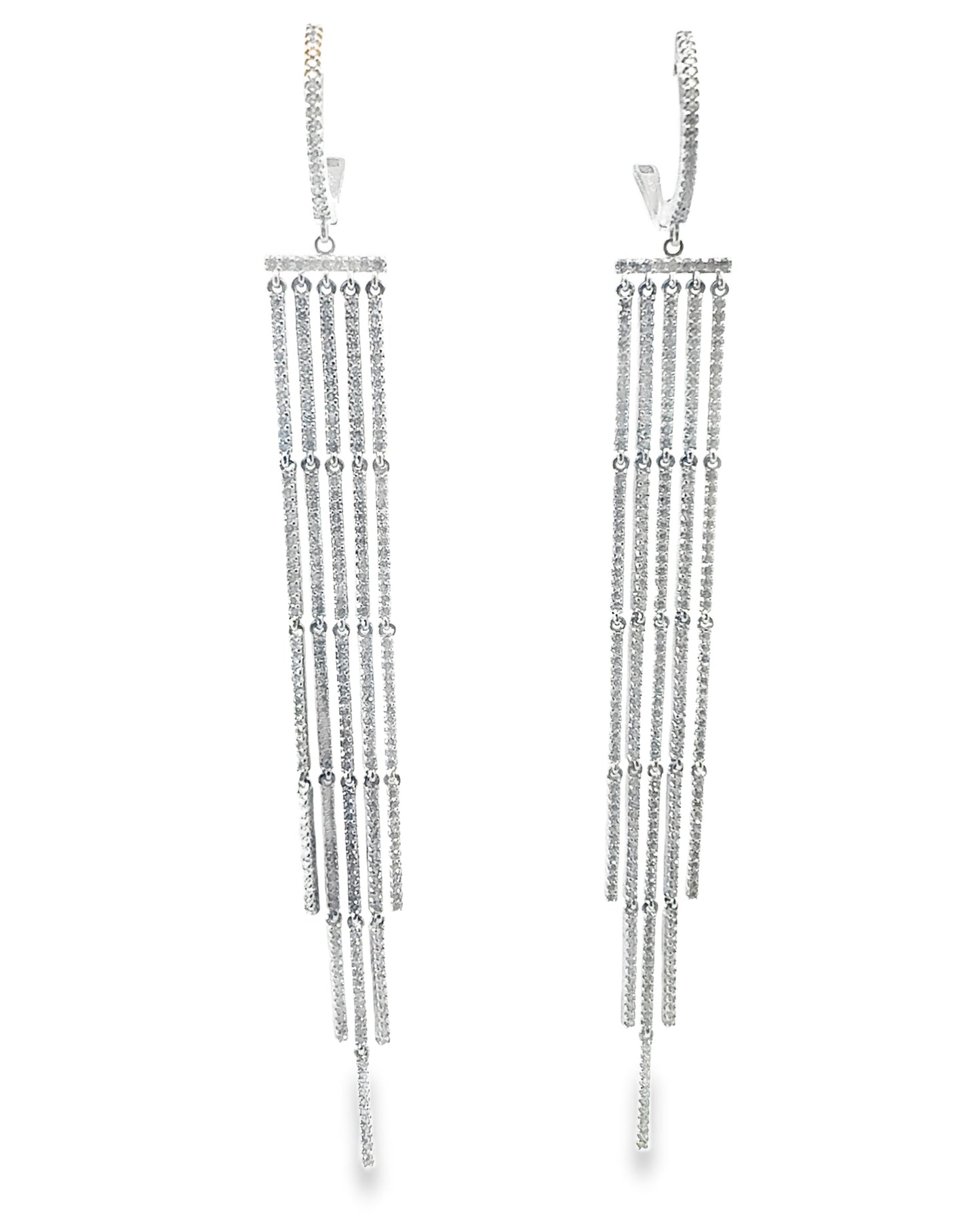 5.10CT Diamond 14k White Gold Earring
