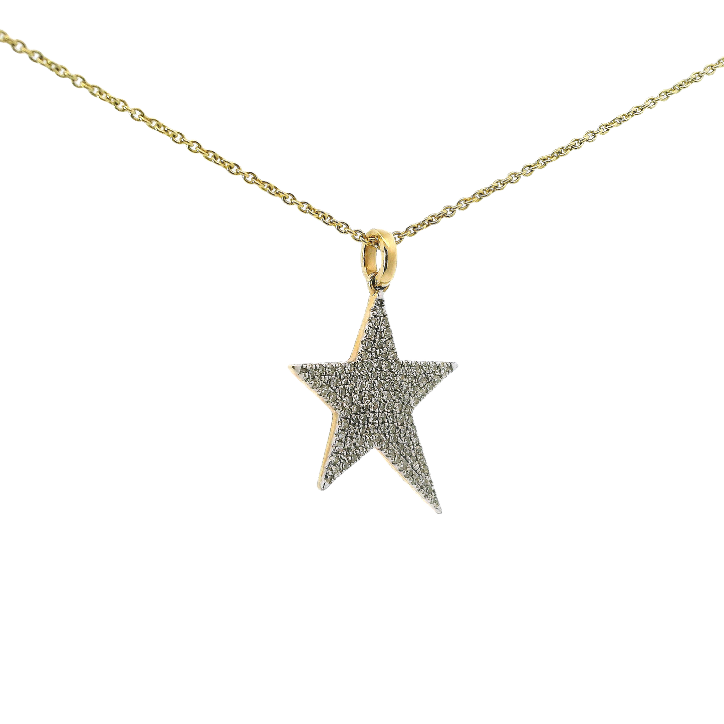 0.37CT Round Cut Diamond Pendant 14K Gold