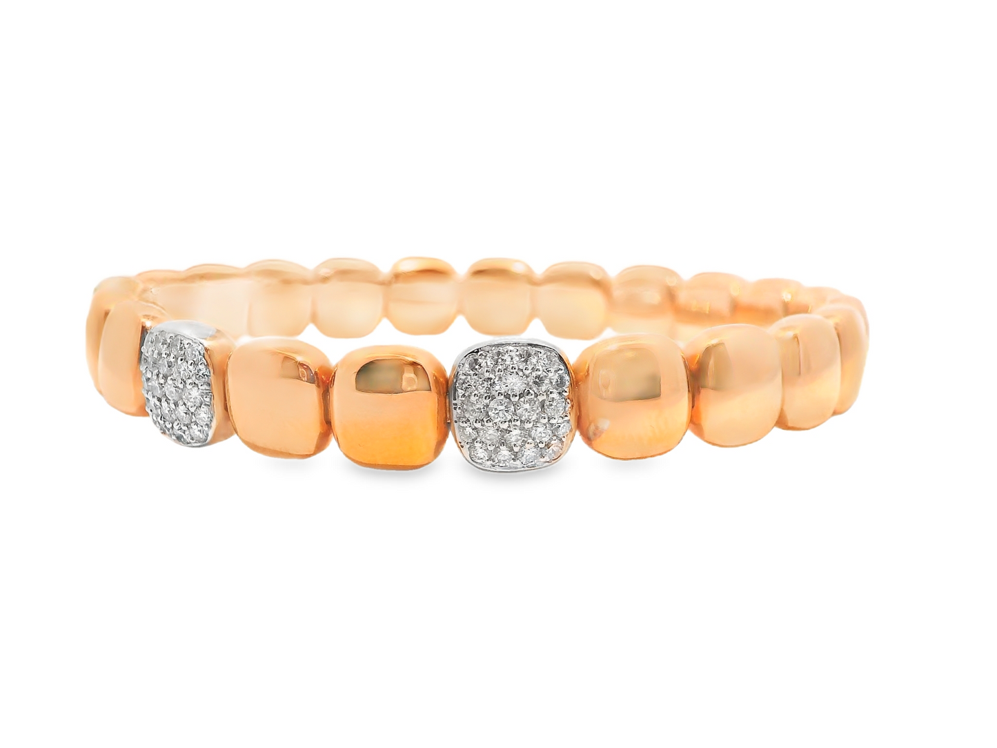 0.91Ct Diamond Bangle 18k Rose Gold