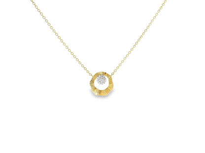0.06CT Diamond Pendant 14k Gold