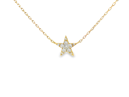 0.05CT Diamond Flower Set Pendant 18K Rose Gold