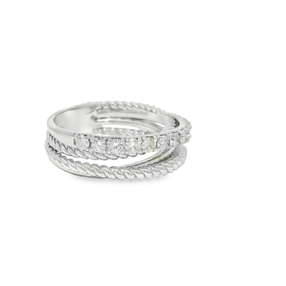 0.59CT Diamond Ring 14K White Gold