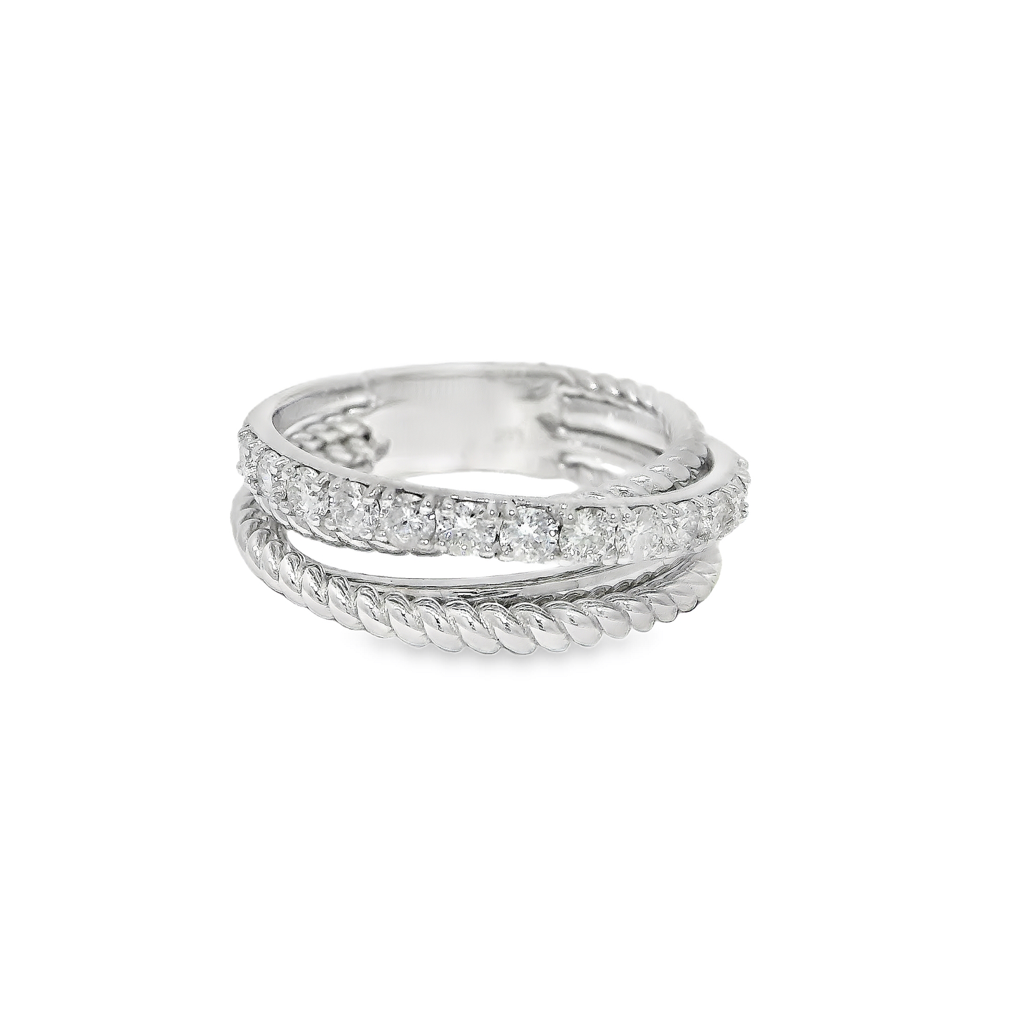 0.59CT Diamond Ring 14K White Gold