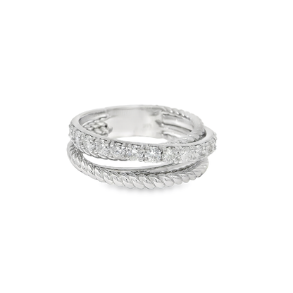 0.59CT Diamond Ring 14K White Gold
