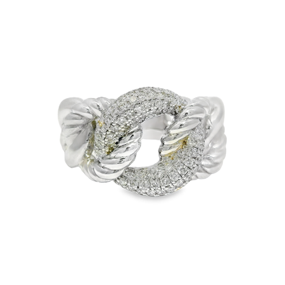 0.62CT Diamond Ring 14K White Gold