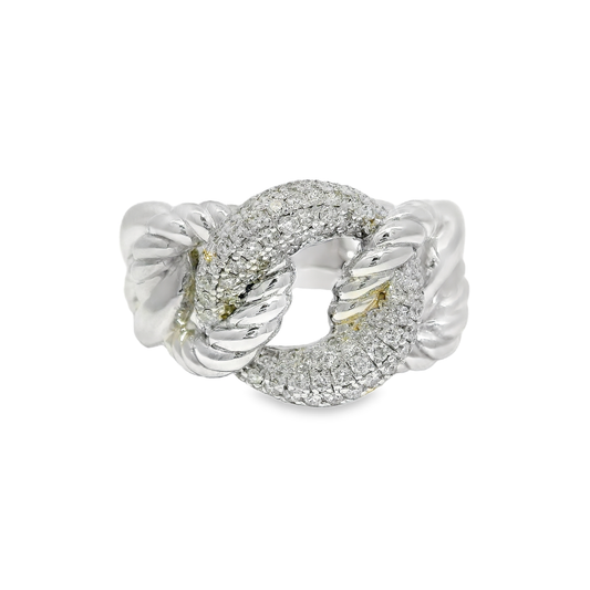 0.62CT Diamond Ring 14K White Gold