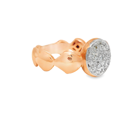 0.35CT Diamond Ring 18K Rose Gold