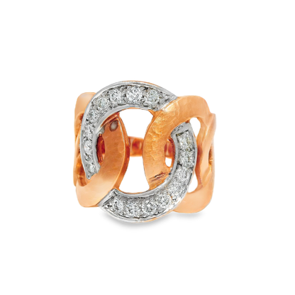 0.65CT Diamond Ring 18K Rose Gold