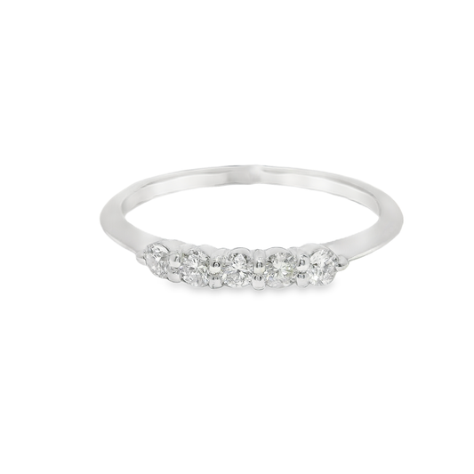 0.20CT Diamond Ring 18K White Gold