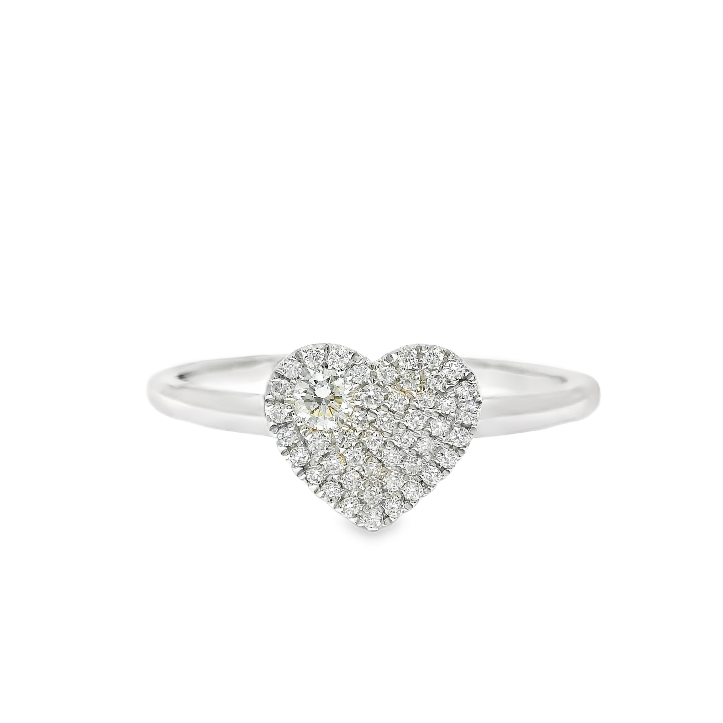 0.15CT Diamond Ring 14k White Gold
