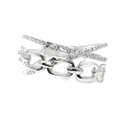 0.16CT Diamond Ring 14k White Gold