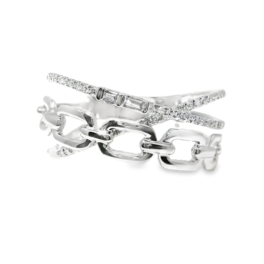 0.16CT Diamond Ring 14k White Gold