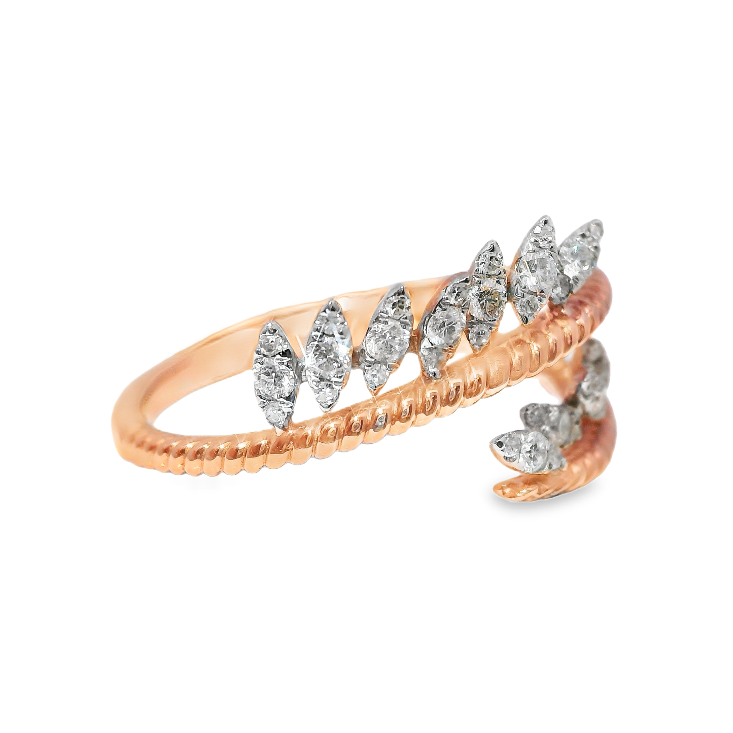 0.24CT Diamond Ring 14k Rose Gold