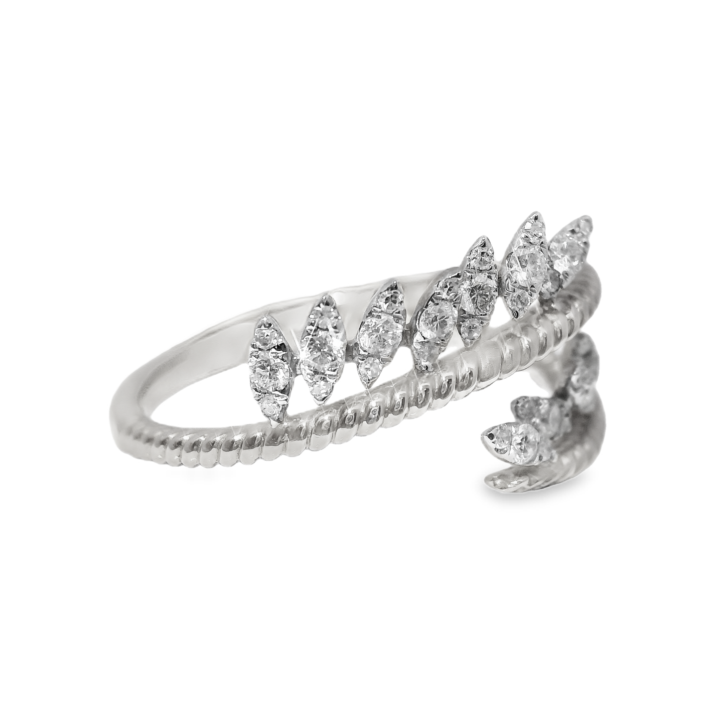 0.24CT Diamond Ring 14k White Gold