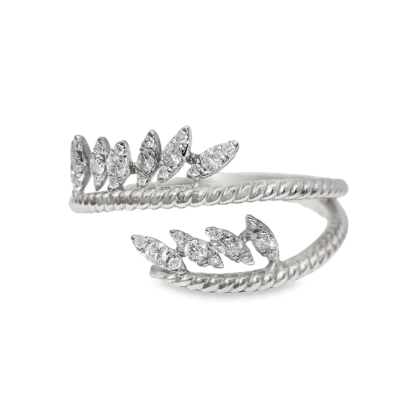 0.24CT Diamond Ring 14k White Gold