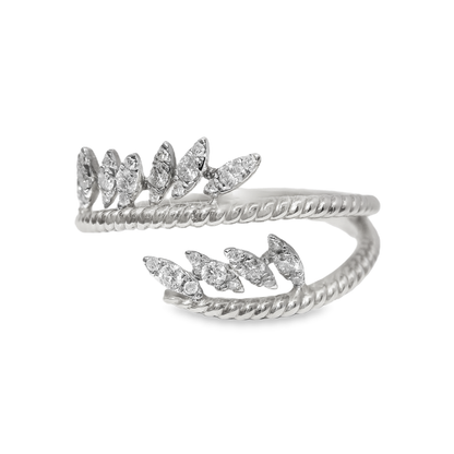 0.24CT Diamond Ring 14k White Gold